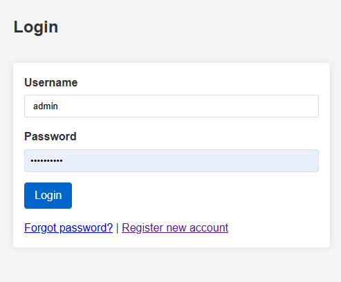 Login Screenshot